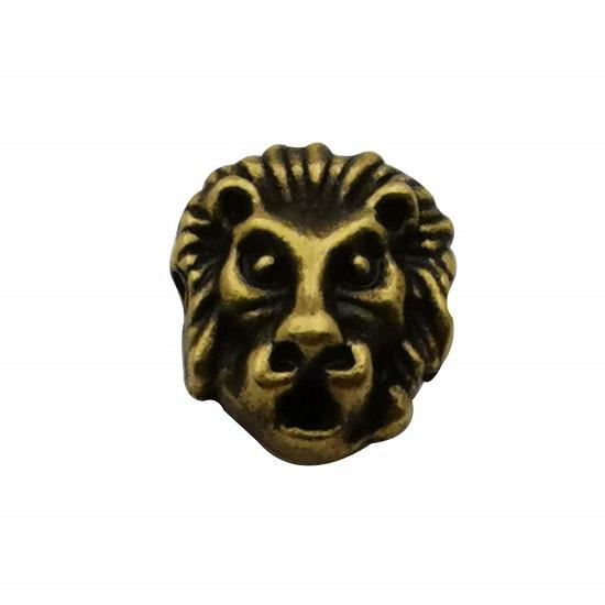 36pcs Antique Silver Bronze Gold Mixed Lion Head Loose Spacer Bead,Craft Supplies Charms Pendants for Jewelry Findings Making Accessory