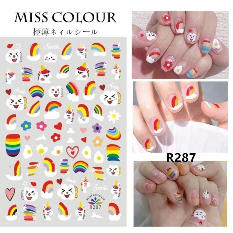1pc 3D Nail Stickers Spring Summer Natural Flower Leaves Simulation Dried Flower Dragonfly Nail Applique Water Slides Decoration