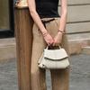 Smile Bag, Niche Genuine Leather Women's Bag, High-end Pleated Handbag, Crossbody Bag, Women's Bag