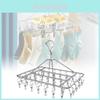 Durable Stainless Steel Sock Drying Rack With 20 Clips Multifunctional Windproof