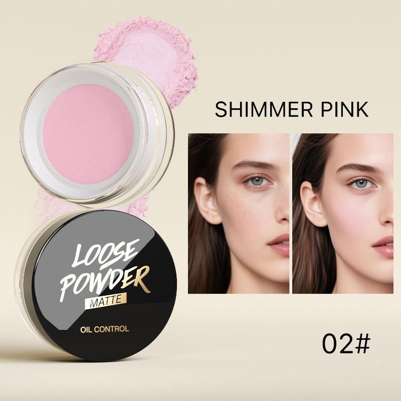 Concealer Loose Powder Light Nude Matte Powder Waterproof, Anti-Sweat and Non-Removing Makeup Setting Powder