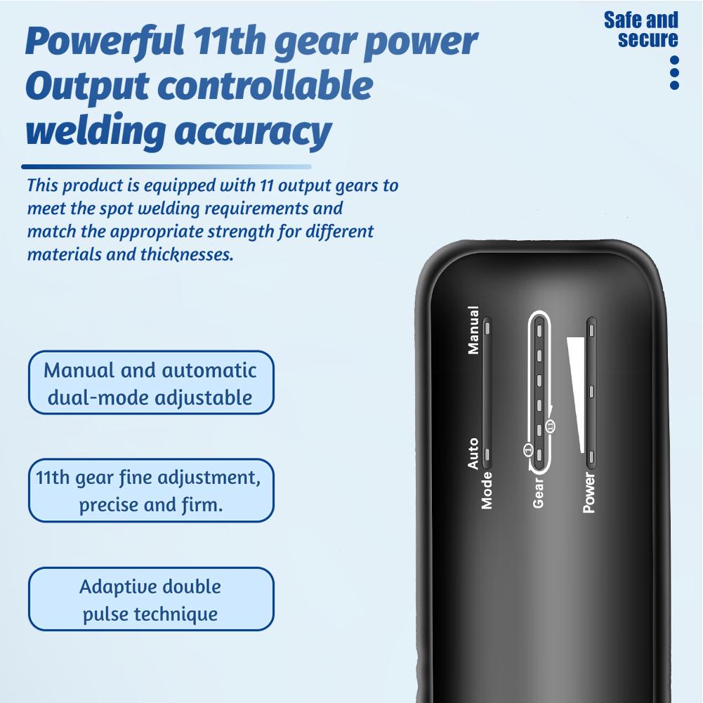 11 Gears Adjustable Spot Welder Handheld Battery Spot Welding Tool Portable Handheld Spot Welding Machine for 18650 Battery