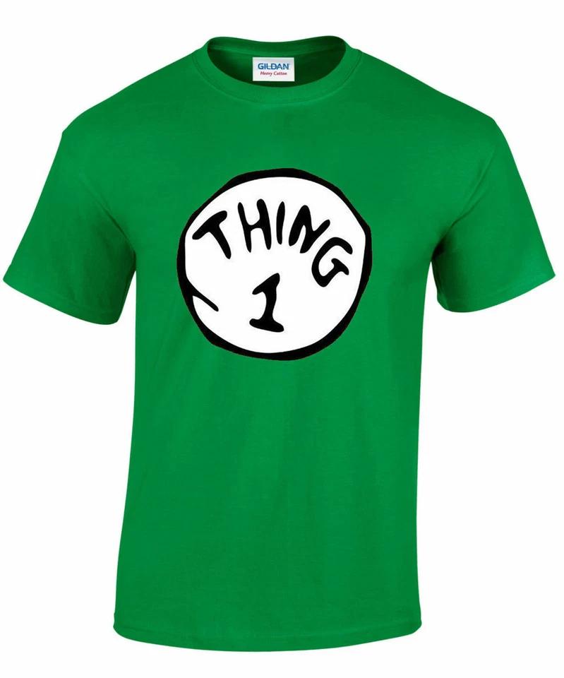 Thing One 1 And Thing Two 2 T-Shirt Couples Funny Costume Twins Fancy Dress Top 4 M