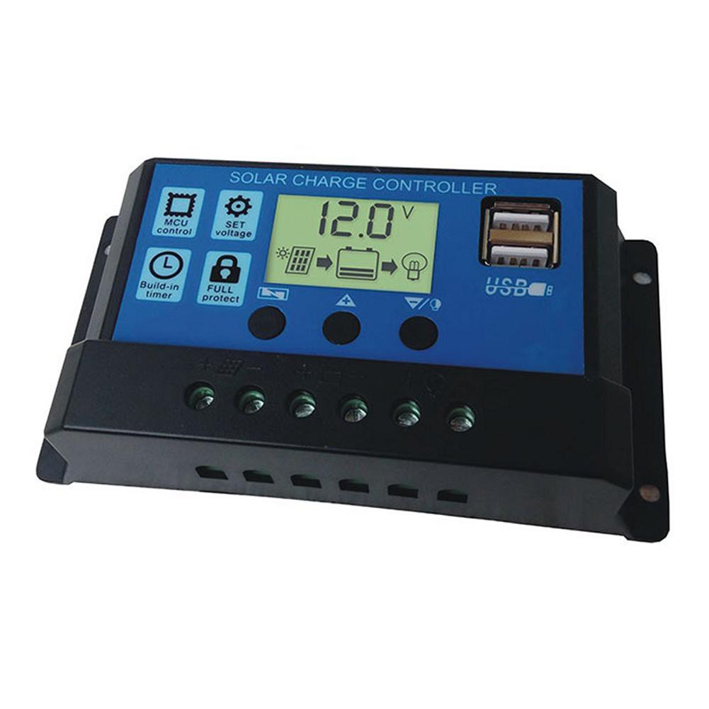 100A Solar Panel Controller Solar Recharger Controller LCD Display Screen Street Lamp System Recharge Controller PWM