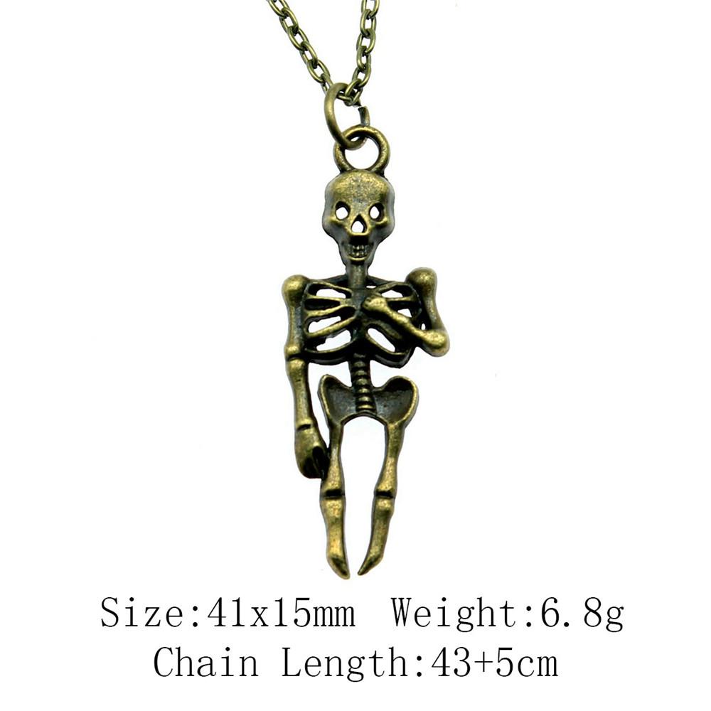 Birthday Gifts Boho Necklace Cross Skull Necklace On The Neck 43cm Chain Women's Bag Long Necklace