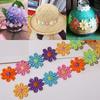 25mm Daisy Flower Lace Trim Colorful Embroidered Ribbon For DIY Crafts Sewing Supplies Knitting Wedding Handmade Patchwork