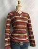 Harajuku Striped V-Neck Slim Fit Women's Sweater - Autumn/Winter Collection