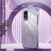 Husă de telefon cu sclipici electroplacat de lux pentru VIVO X60 Pentru husă Vivo X60 Husă de protecție spate moale TPU transparentă rezistentă la șocuri