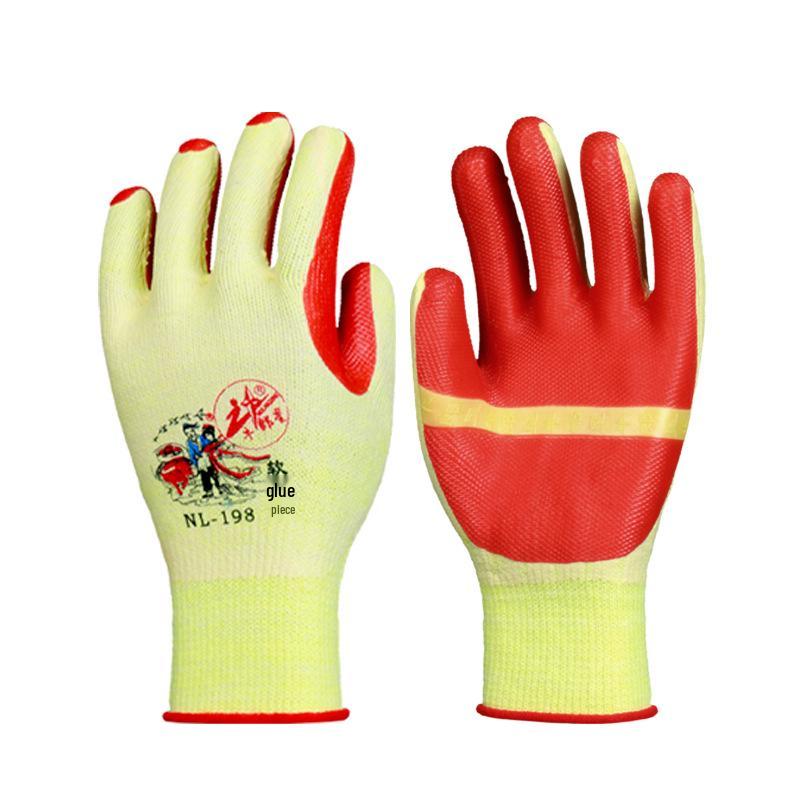 Mănuși de lucru originale Altair: Vega Rezistent la uzură, Antiderapant, Piele despărțită cauciucată, Fir de bumbac, Imersat pentru șantiere.