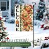 Christmas gingerbread Garden Flag 12x18 Inch Double Sided for Courtyard Outdoor Welcome Flag Decoration (Excluding flagpole)