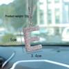 Rhinestone Bow Polymer Clay Rearview Mirror Ornament for Women