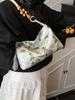 Modern Pu Printed Shoulder Bag For Daily Use With Cell Phone Pocket