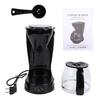 750ml Electric Coffee Maker Glass Coffee Kettle Metal Mesh Filter Auto Shut Off Keep Warm Function for Home Office