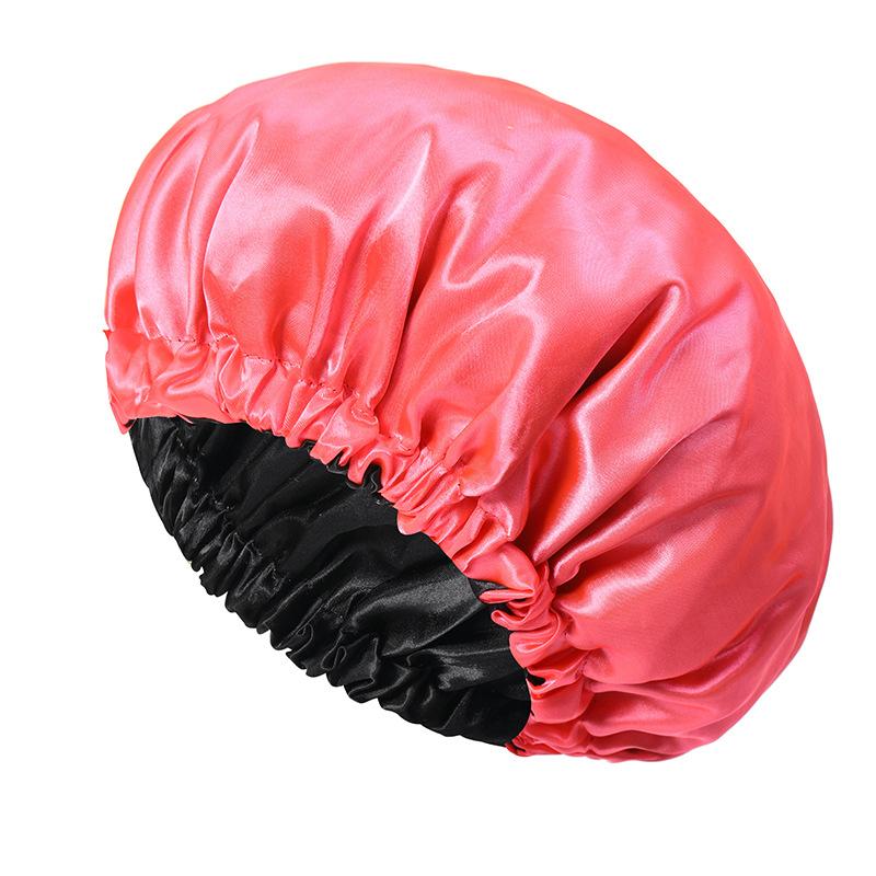 Ladies Fashion Stretch Hair Cap, Button Shower Cap