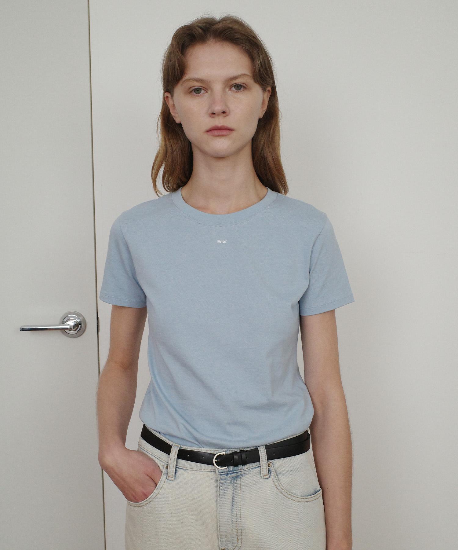 Enor Basic Enor Crop T-Shirt - Blue S