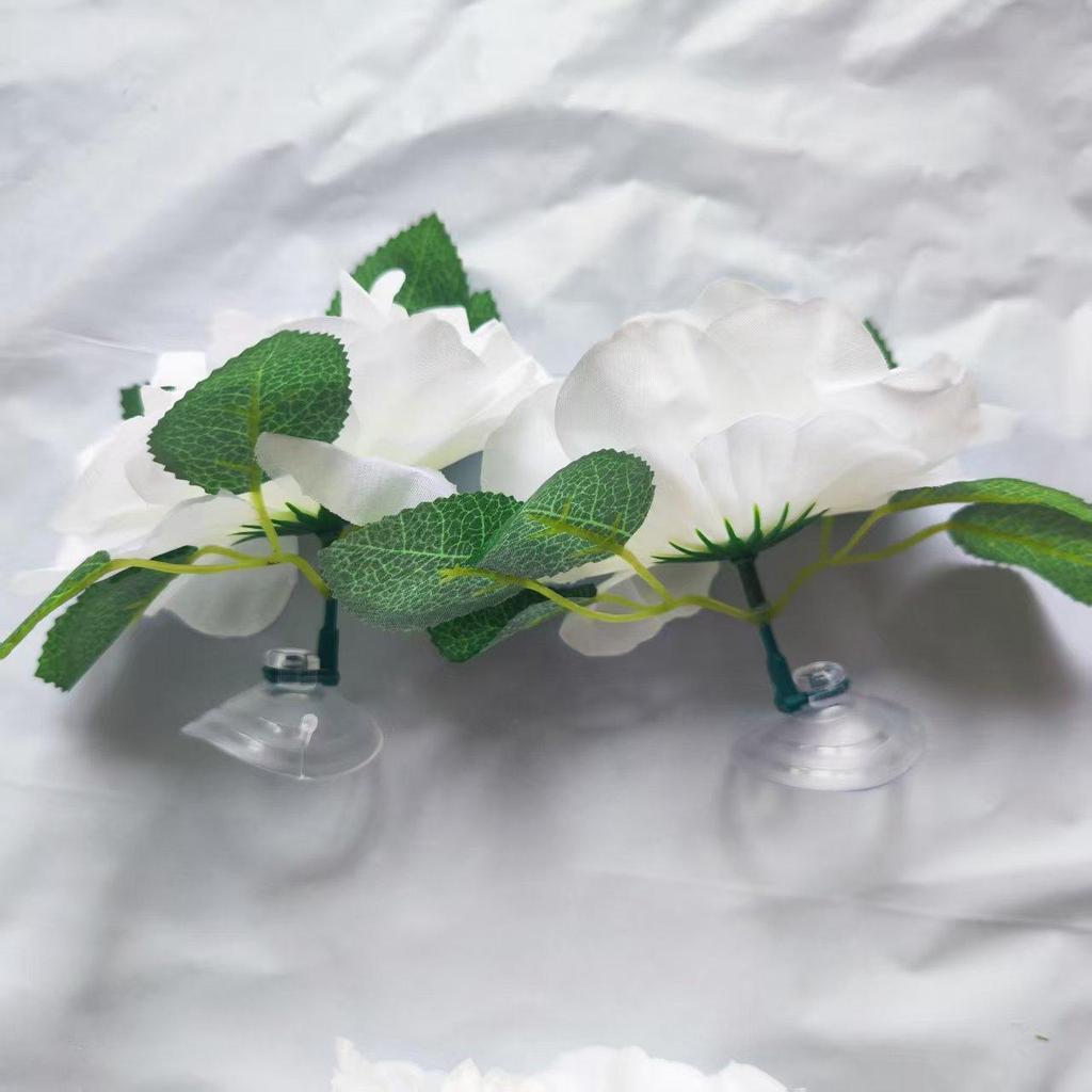 Wedding Car Decoration Artificial Flowers Stamen Leaves Silk Flower Fake DIY Pompoms Wedding Home Decoration Supplies