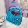 Acrylic bag fashion pleated cloud bag versatile light luxury personalized banquet handbag