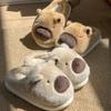 Women's Winter 2024 Capybara Plush Cotton Slippers - Warm, Thick, and Cute for Home Use