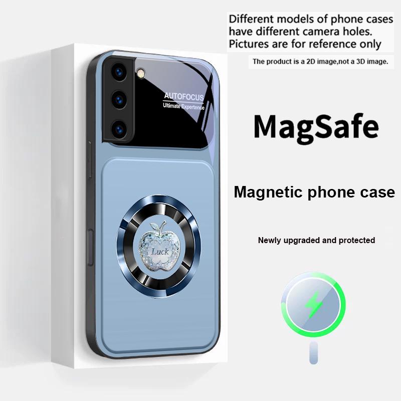 Ultimatives Glücksgefühl Für Magsafe Samsung S25 S25 Edge S25Ultra S8 9 10 20 S21 Pro 22 Plus S23 FE S24 Ultra Glas Handyhülle