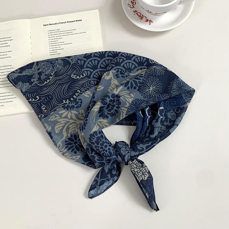 

Женский шелковый платок Квадратный платок Премиальное ощущение с многоцелевым платком Шелковый платок сумка наматываемый головной убор Галстук лента для волос Декоративный пояс