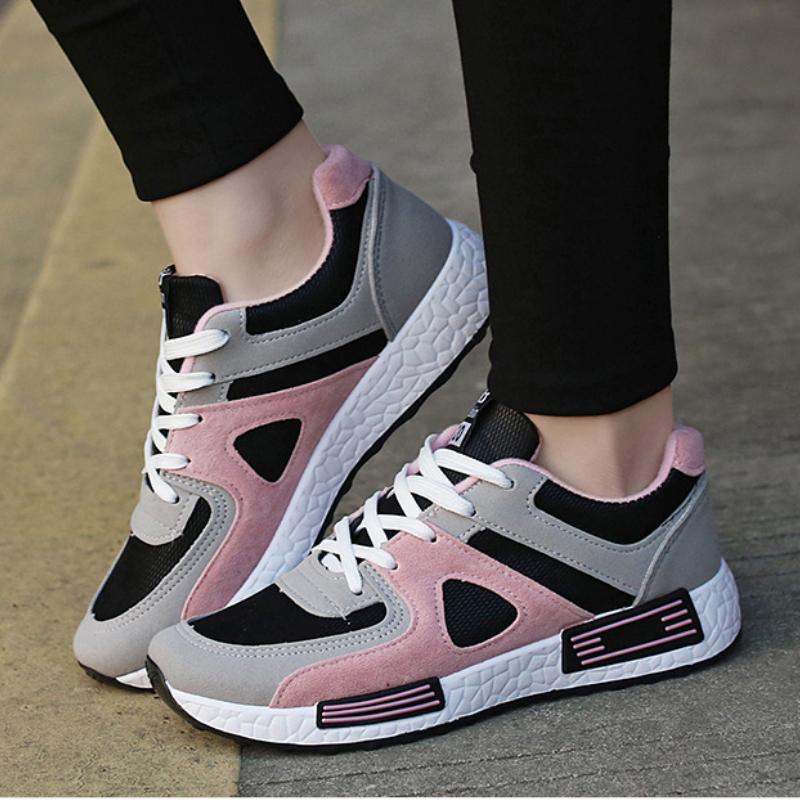 Women Autumn New Breathable Running Shoes Platform Non-slip Women Sports Shoes  Comfortable Sneakers Zapatos De Mujer