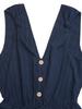2026 Summer Sleeveless Backless Lace-up Waist-cinching Women's Jumpsuit
