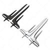 1Pairs 3D ABS Black Silver Car Side Fender Emblem Badge Sticker Decals For Mercedes Benz C200L E260L E300L E350L Accessories RY1