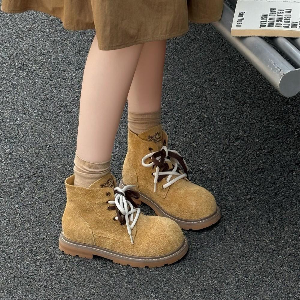 2025 new retro derby shoes platform heightening casual leather shoes British style commuting versatile big head tooling shoes
