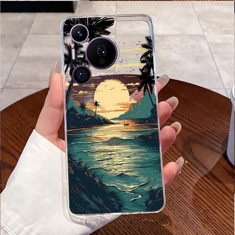 Back Cover For Huawei Pura70 Pura 70 Pro Plus Case Luxury Cute Love Rabbit Funny Pattern Clear Soft Slim TPU Silicone Phone Case