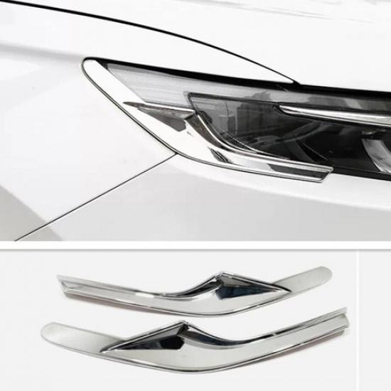 For 2023 Honda CR-V CRV ABS Chrome Look Front Headlight Lamp Eyebrow Strips Trim