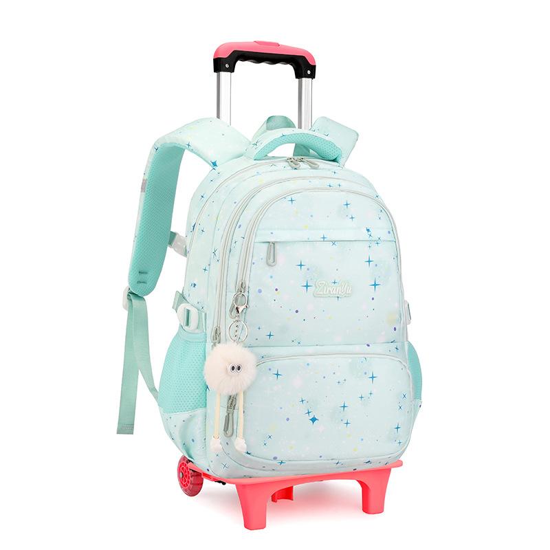 Zaino Scolastico per Bambini Zaino con Ruote per Ragazze Zaino con Ruote Zaino Scolastico per Studenti Con Ruote Trolley Borsa per Libri Bagaglio da Viaggio
