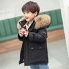 Boys' Cotton-padded Jacket Big Fur Collar Jacket Cotton-padded Jacket Thick Warm Fur Collar Winter Jacket