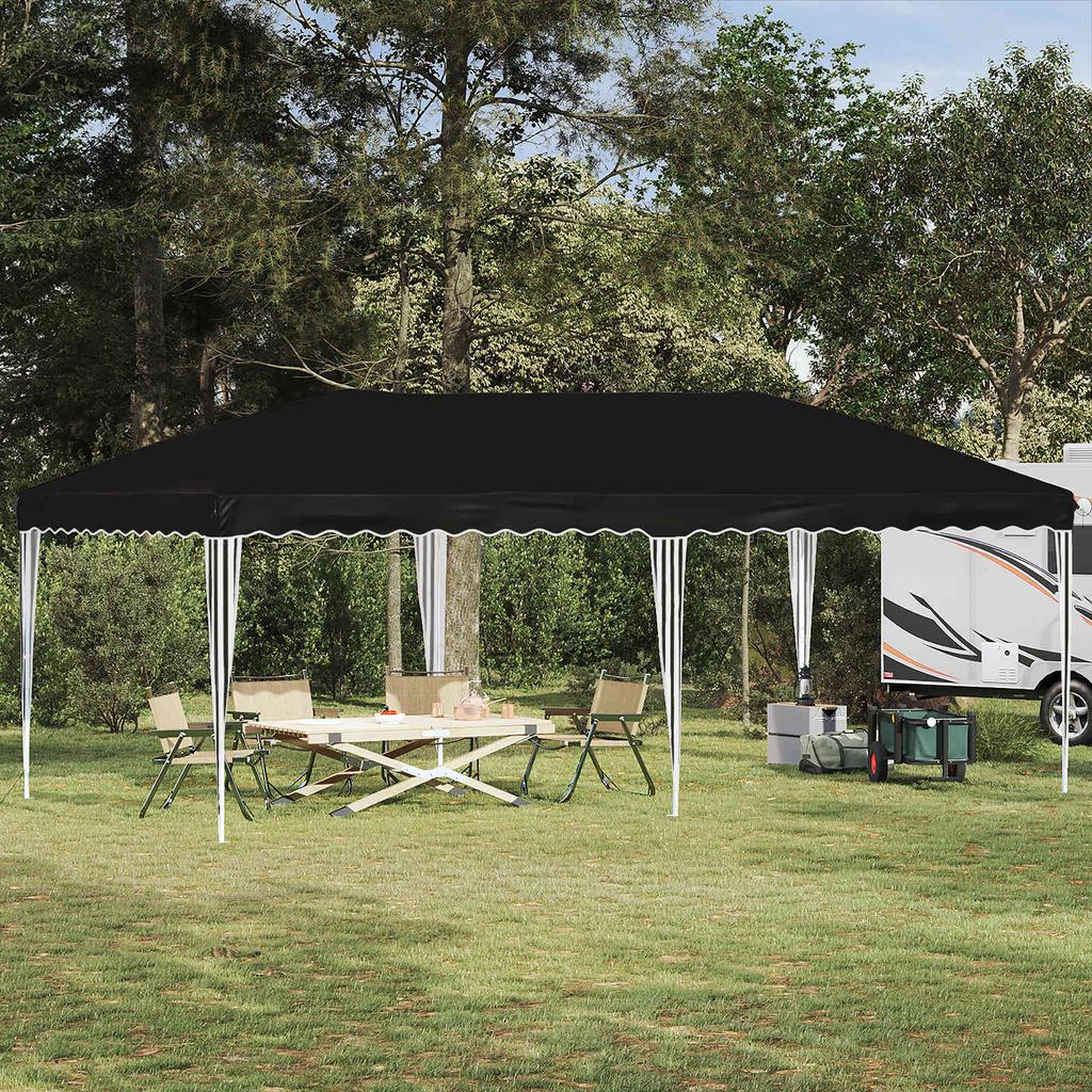 Pop Up Party Tent 575 X 290 X 245 Cm Black
