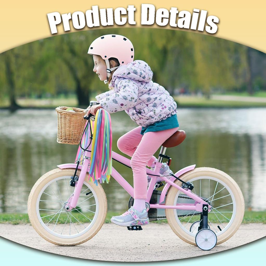 LvYiLinggg Bicycle Ribbon Macaron 2 Pairs Bicycle Handle Streamers Colorful