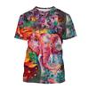 Summer Fashion 3D Printed Cute Nice Animal Elephant Men Fresh And Simple Short Sleeve Round Neck T-shirt Tops