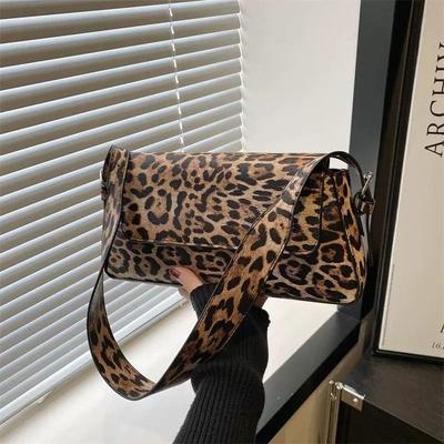 Leopard Print Bag for Women, New Advanced Sense of Foreign Style Shoulder Armpit Bag, Versatile Niche Design Crossbody Bag, Fashion Women's Bag