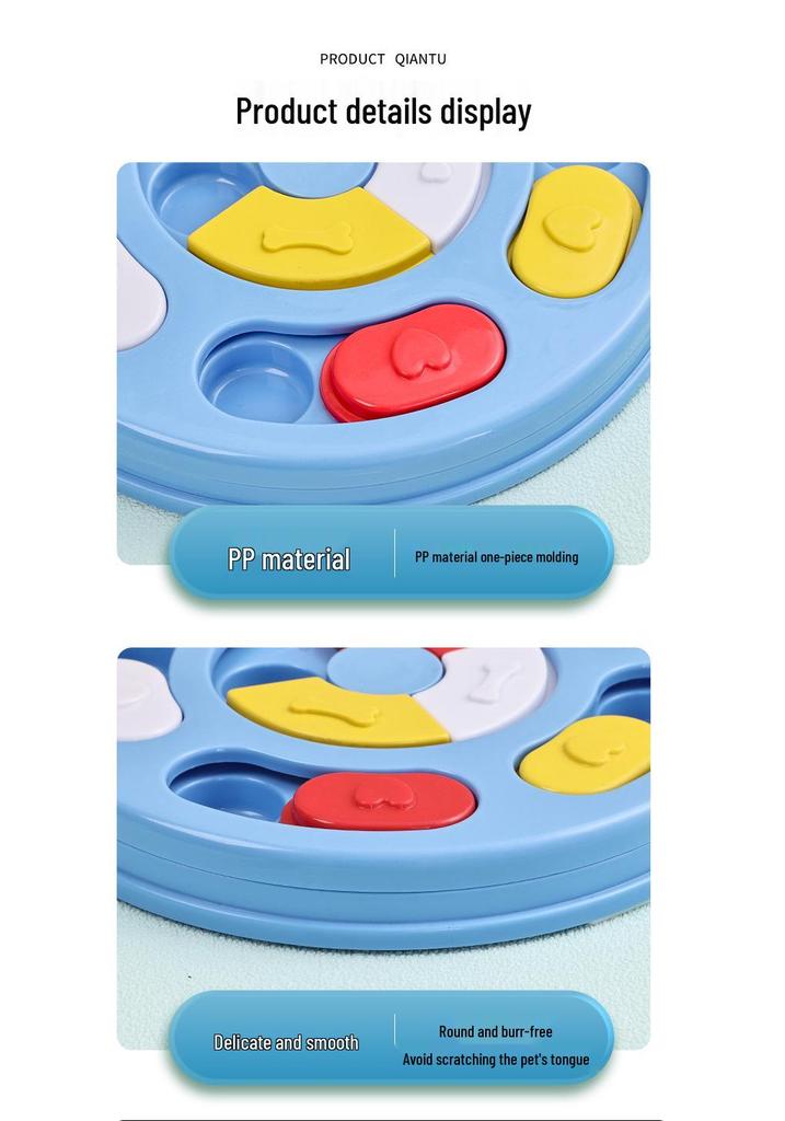 Dog & Cat Puzzle Toy: Slow Feeder Bowl, Anti-Choking Design, Treat Dispensing.