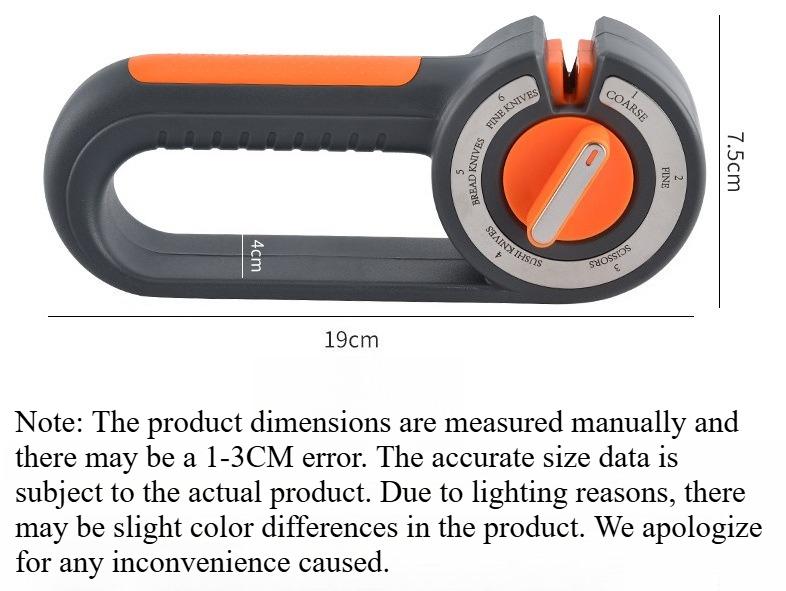

Multi functional 6-in-1 knife sharpener,manually rotatable and adjustable design,for kitchen knive,scissors and sharpening tools M