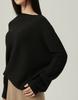 Beiseuseuledeu One Shoulder Flow Knit Top_Black
