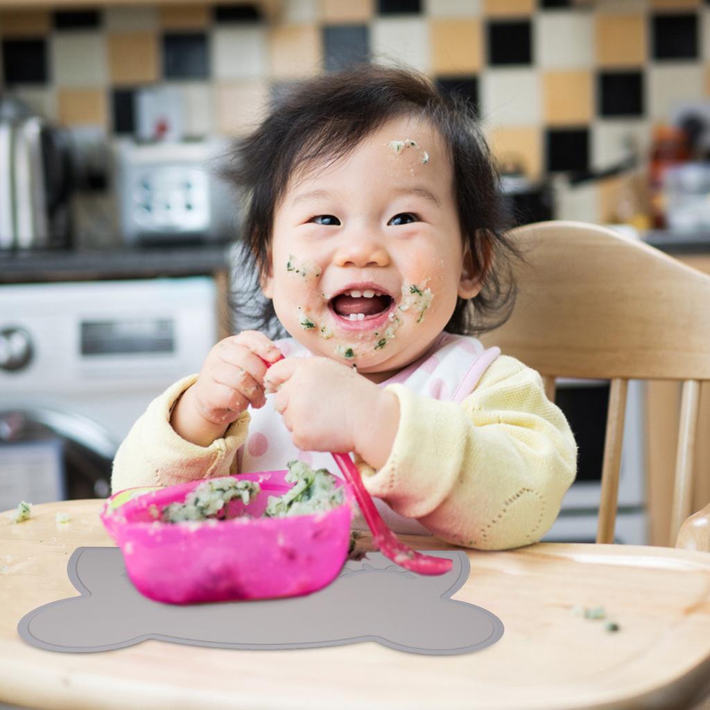 Silikonowa Podkładka na Stół dla Dzieci Kreskówkowa Antypoślizgowa Trwała Mata na Stół dla Niemowląt Przenośna Podkładka do Karmienia Malucha Mata na Stół