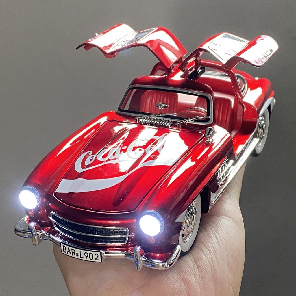 1:24 Mercedes Benz 300SL Coca Cola Pepsi Cola Classic Vintage Car Alloy Metal Diecast Model Car Children's Toy Car Gifts For Boy