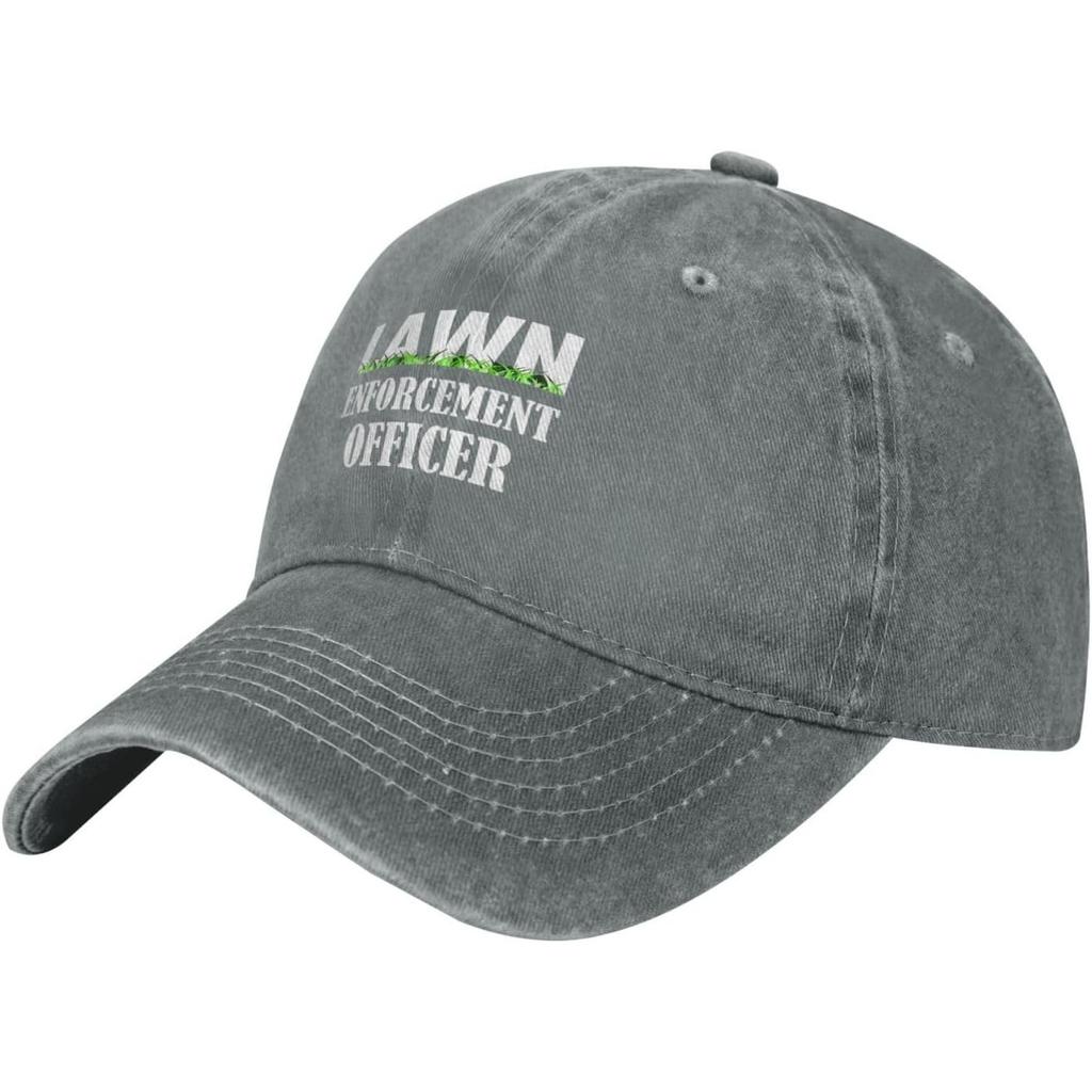 Lawn EnforceUnisext Officer Baseball Cap Washed Cotton Adjustable Graphic Dad Hat for Unisex