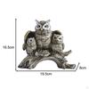 Owl Sculpture And Ornate Resin Picture Frame Tabletop Ornament for Living Room Office Bedroom