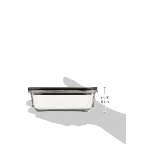 Iris Ohyama Heat-Resistant Glass Container TGS-M Clear Black