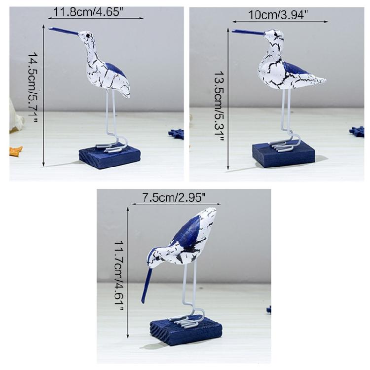 Nautical Coastal Birds Sculpture Home Decor Statue Beach Seagulls Ornaments
