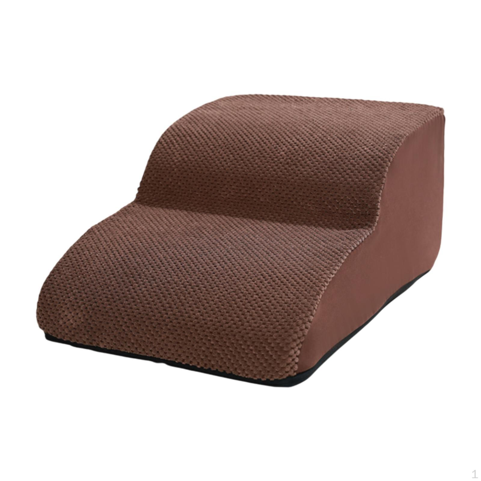 

Dog Staircase for Small Dogs Levels High Bed And Couch Dense Foam Soft 2 Steps Pet кавовий