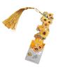 Tassel Pendant Metal Bookmark Oil Painting Floral Painting Bookmark  School Office Supplies
