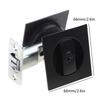Privacy Pocket Door Lock Square Black Sliding-Door Lock for Barn Contemporary Privacy Square Pocket Door Hardware-Tool