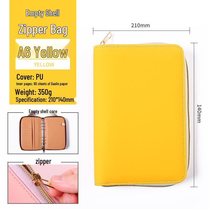 

Кожаный блокнот-планер А6 на молнии для бизнеса