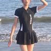 2024 Korean One-Piece Skirt Swimsuit: Stylish, Belly-Covering, Slimming Design for Women and Students, Perfect for Hot Springs